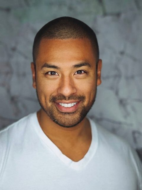 Buzz cut filter before and after on a man with short styled hair and a beard