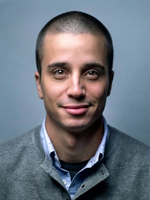Buzz cut filter before and after on a young man with side-swept hair