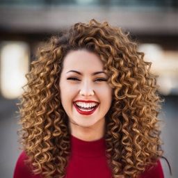 Ringlets hairstyle with Golden Brown hair color